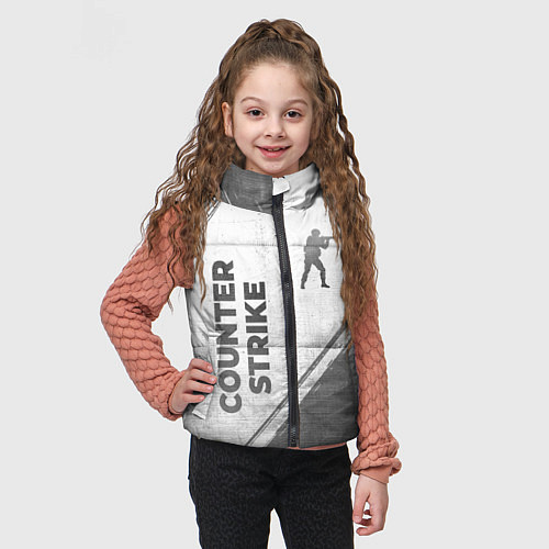Детский жилет Counter Strike - white gradient вертикально / 3D-Черный – фото 3