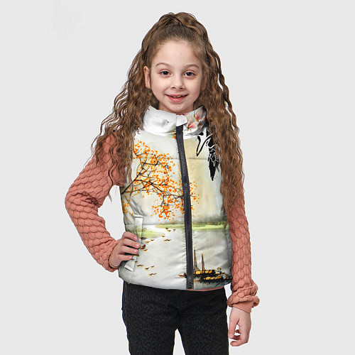 Детский жилет China Landscape / 3D-Черный – фото 3