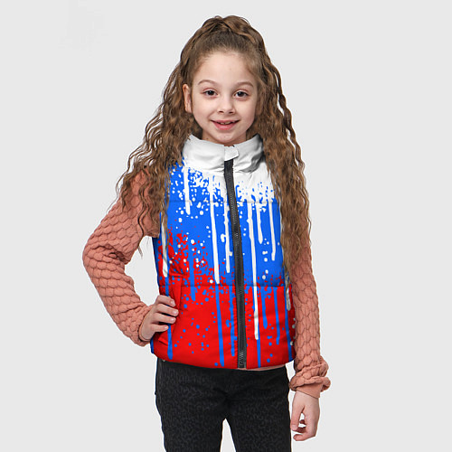 Детский жилет Патриот - флаг / 3D-Черный – фото 3