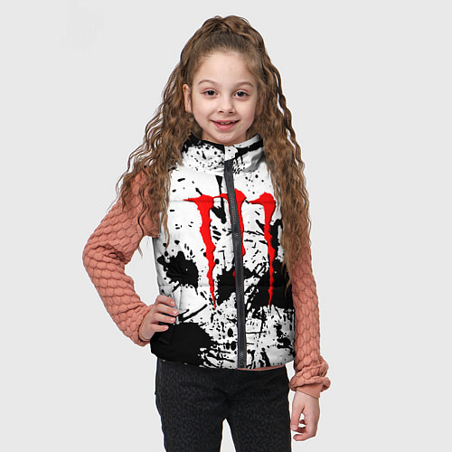 Детский жилет Monster energy краски / 3D-Черный – фото 3