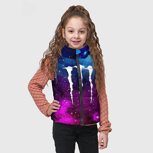 Детский жилет Monster energy neon space / 3D-Черный – фото 3