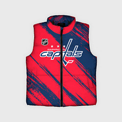 Детский жилет Вашингтон Кэпиталз - бырзги красок, цвет: 3D-черный