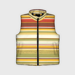Детский жилет Горизонтальные полосы, цвет: 3D-черный