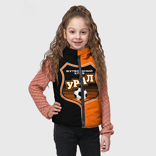 Детский жилет ФК Урал - оранжево черные / 3D-Черный – фото 3