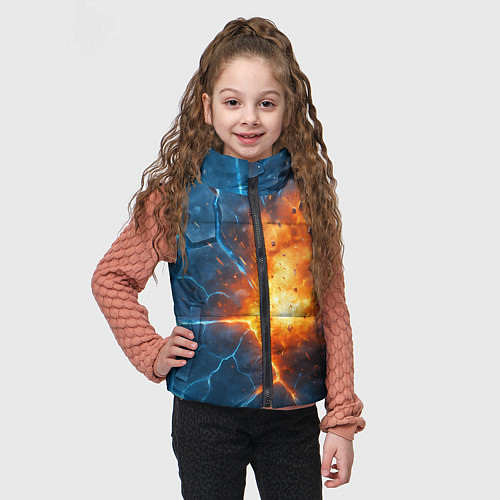 Детский жилет Взрыв из объемных плит / 3D-Черный – фото 3