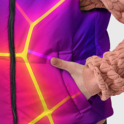 Детский жилет Синие плиты с фиолетовым свечением, цвет: 3D-черный — фото 2
