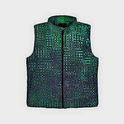 Детский жилет Текстурный тёмный сине-зелёный, цвет: 3D-черный