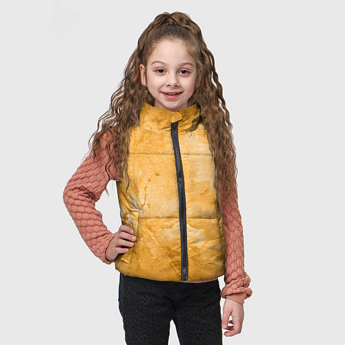Детский жилет Абстракция - bright yellow / 3D-Черный – фото 3