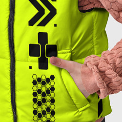 Детский жилет Кибер текстура - ядовитая, цвет: 3D-черный — фото 2