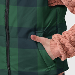 Детский жилет Дождевой лес тартан ирландский, цвет: 3D-черный — фото 2