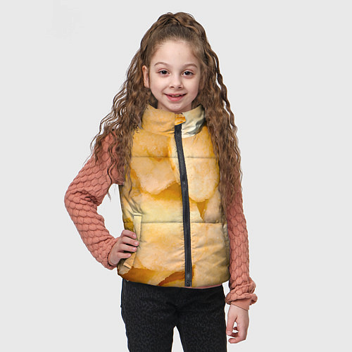 Детский жилет Чипсы текстура / 3D-Черный – фото 3