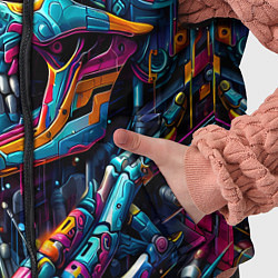 Детский жилет Cyber skull - pattern, цвет: 3D-черный — фото 2