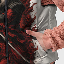 Детский жилет Демоническая панда самурай - нейроарт, цвет: 3D-черный — фото 2