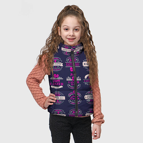 Детский жилет Easter pink / 3D-Черный – фото 3