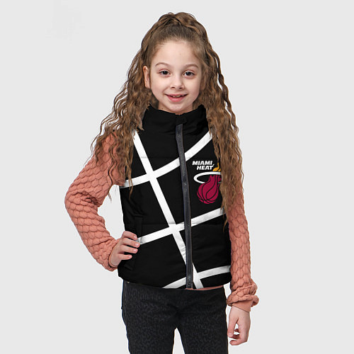 Детский жилет Майами Хит - баскетбольный линии / 3D-Черный – фото 3