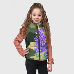 Детский жилет Камуфляж с сиренью, цвет: 3D-черный — фото 2
