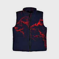 Детский жилет Lightning red glow, цвет: 3D-черный