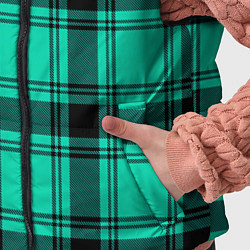 Детский жилет Checkered turquoise, цвет: 3D-черный — фото 2