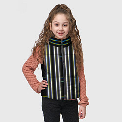 Детский жилет Neon yellow blue white, цвет: 3D-черный — фото 2