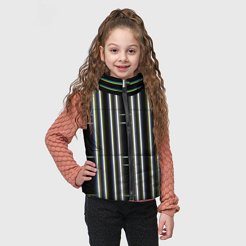 Детский жилет Neon yellow blue white / 3D-Черный – фото 3