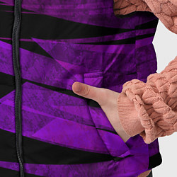 Детский жилет Color purple black stripes, цвет: 3D-черный — фото 2