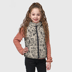 Детский жилет Иероглифы маори, цвет: 3D-черный — фото 2