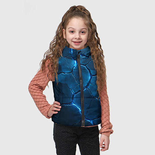 Детский жилет Неоновые плиты с камуфляжем / 3D-Черный – фото 3