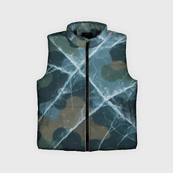 Детский жилет Лед на камуфляже, цвет: 3D-черный