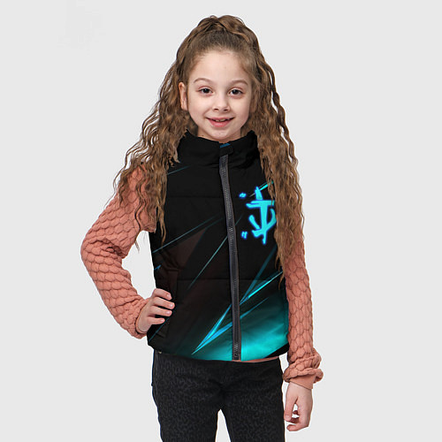 Детский жилет Doom neon stripes / 3D-Черный – фото 3