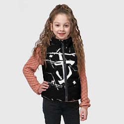 Детский жилет Doom logo штрихи, цвет: 3D-черный — фото 2