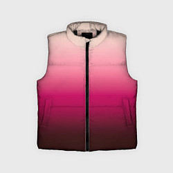 Детский жилет Градиент transcendent pink омбре, цвет: 3D-черный