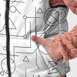 Детский жилет Техно-Геометрия на белое, цвет: 3D-черный — фото 2