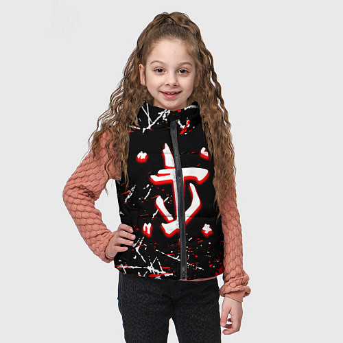 Детский жилет Doom краски штрихи / 3D-Черный – фото 3