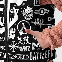 Детский жилет Doom логотипы всех игр, цвет: 3D-черный — фото 2