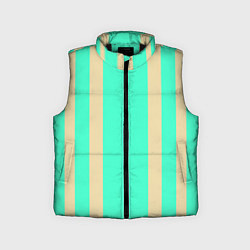 Детский жилет Color blue beige stripes, цвет: 3D-черный