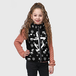 Детский жилет Doom ведьмак логотипы, цвет: 3D-черный — фото 2