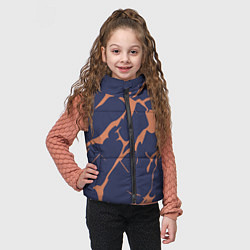 Детский жилет Разломы на синем, цвет: 3D-черный — фото 2