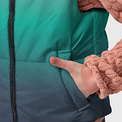 Детский жилет Градиент серо-зеленый, цвет: 3D-черный — фото 2