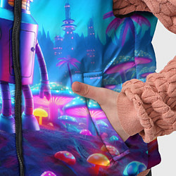 Детский жилет Бендер на сказочной неоновой грибной планете - ней, цвет: 3D-черный — фото 2