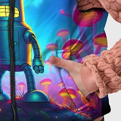 Детский жилет Сынишка Бендера в сказочном лесу светящихся грибов, цвет: 3D-черный — фото 2