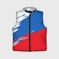 Детский жилет Белый Синий Красный, цвет: 3D-черный
