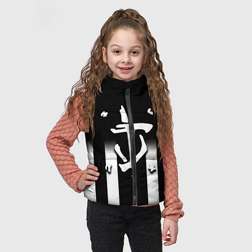 Детский жилет Doom line white / 3D-Черный – фото 3
