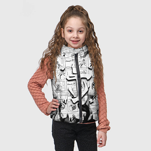 Детский жилет Doom x portal fire / 3D-Черный – фото 3