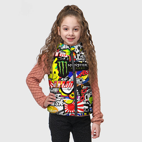 Детский жилет Monster energy брендовый стиль / 3D-Черный – фото 3