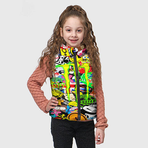 Детский жилет Monster energy бренды / 3D-Черный – фото 3