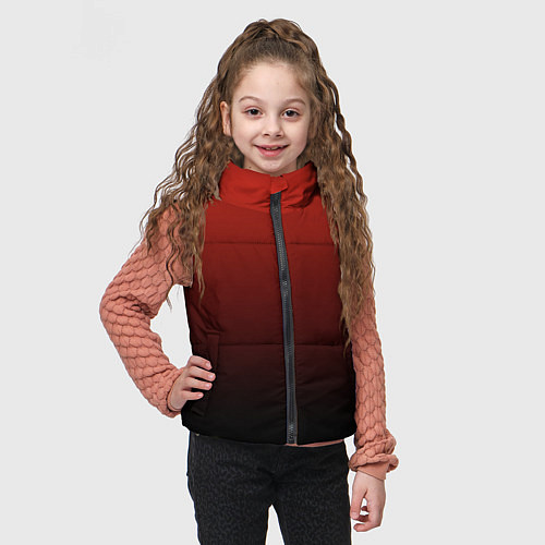 Детский жилет Red gradient / 3D-Черный – фото 3