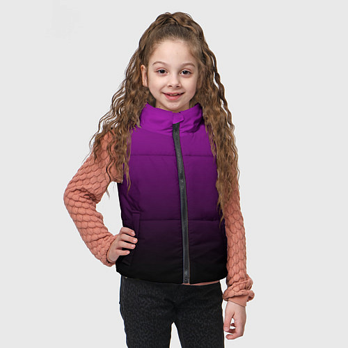 Детский жилет Purple gradient / 3D-Черный – фото 3