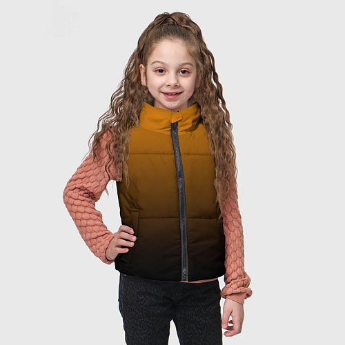 Детский жилет Orange gradient / 3D-Черный – фото 3