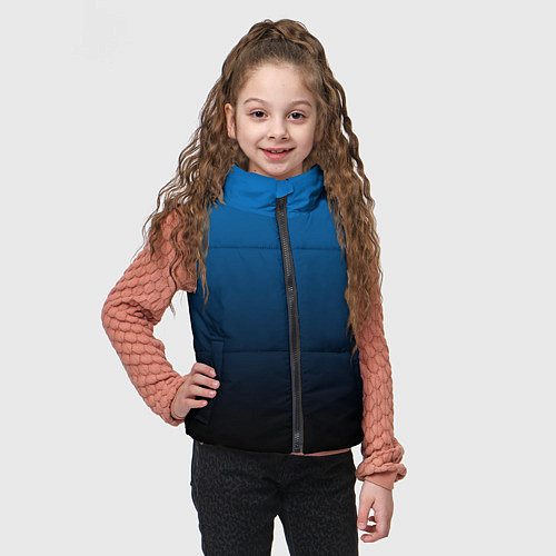 Детский жилет Blue gradient / 3D-Черный – фото 3