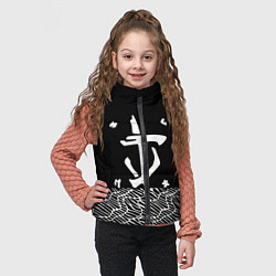 Детский жилет Doom геометрия линии, цвет: 3D-черный — фото 2